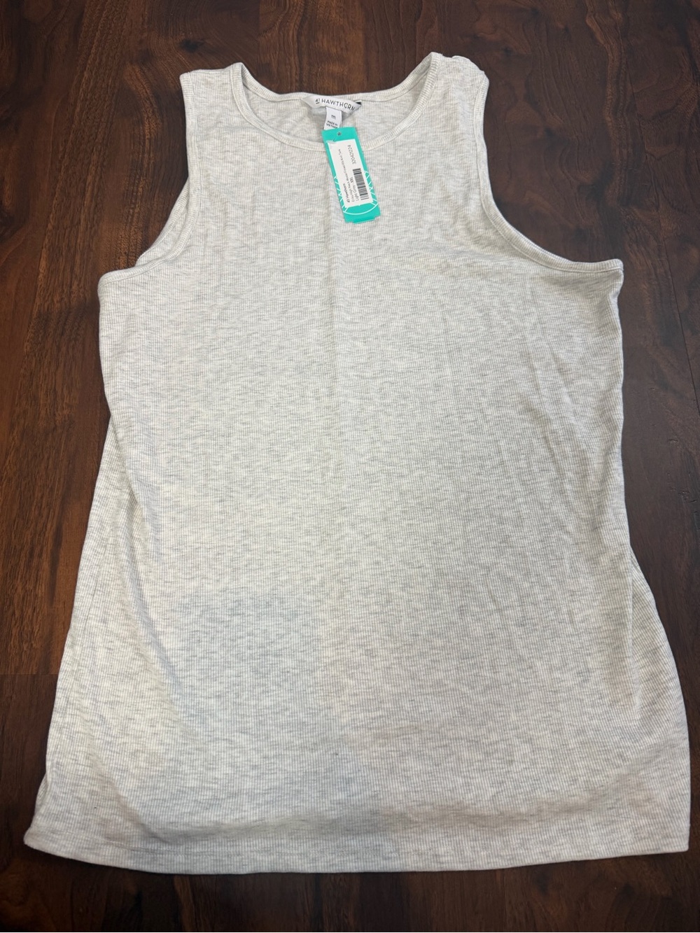 3/$30 ☀️ 41 Hawthorn Erika Ribbed High Neck Top  Light Grey